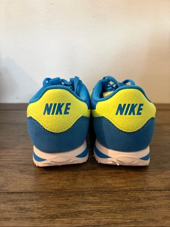 NIB [Nike] Cortez Retro Sneakers Shoes Photo Blue/Lemon Twist Youth 6/Womens 7.5 - Picture 7 of 13